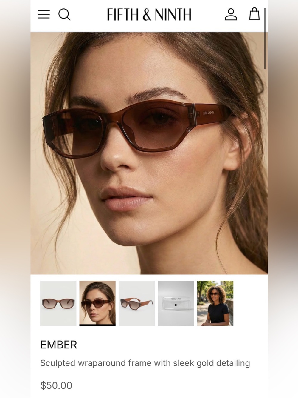 Fifth and ninth Ember sunglasses in brown
